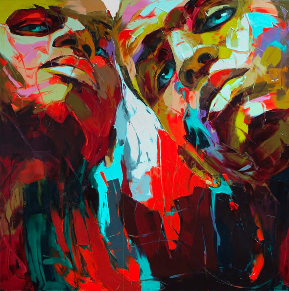 Francoise Nielly Portrait Palette Painting Expression Face003